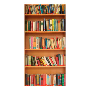 Bookshelf Books Library Bookworm Reading Card