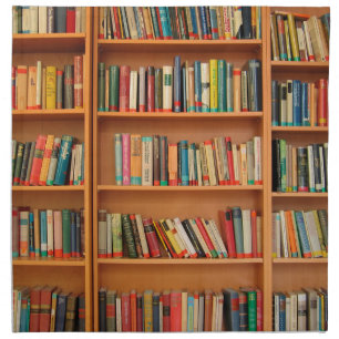 Bookshelf Books Library Bookworm Reading Cloth Napkin