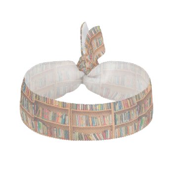 Bookshelf Books Library Bookworm Reading Elastic Hair Tie by accessoriesstore at Zazzle
