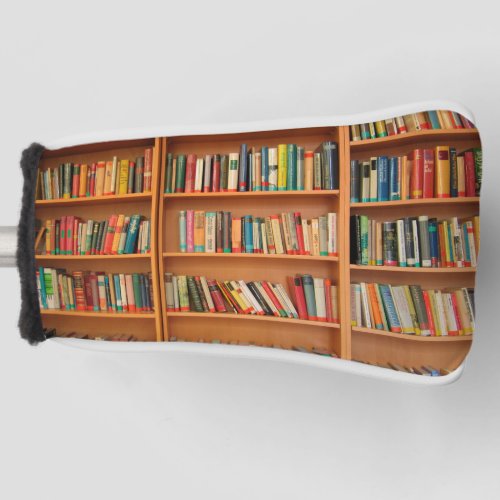 Bookshelf Books Library Bookworm Reading Golf Head Cover