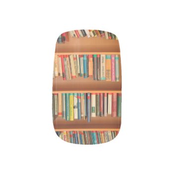 Bookshelf Books Library Bookworm Reading Minx Nail Art by accessoriesstore at Zazzle