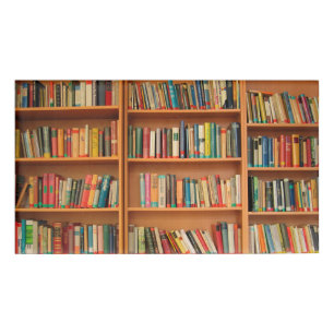 Bookshelf Books Library Bookworm Reading Name Tag