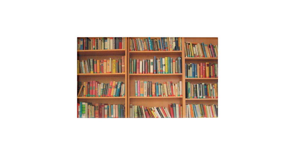 Bookshelf Books Library Bookworm Reading Name Tag Zazzle