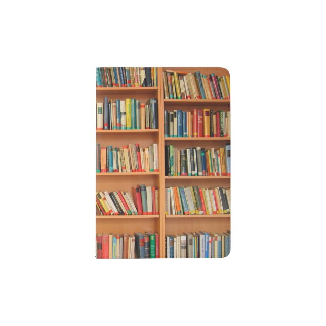 Bookshelf Books Library Bookworm Reading Passport Holder (Front)
