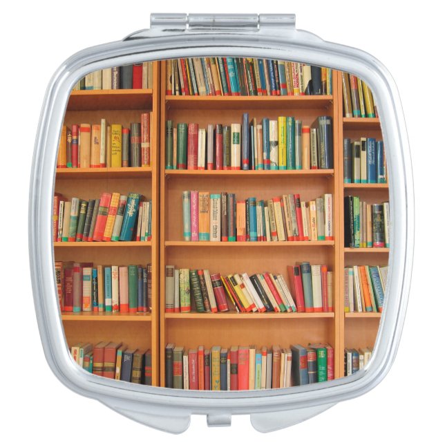 Bookshelf Books Library Bookworm Reading Vanity Mirror (Front)