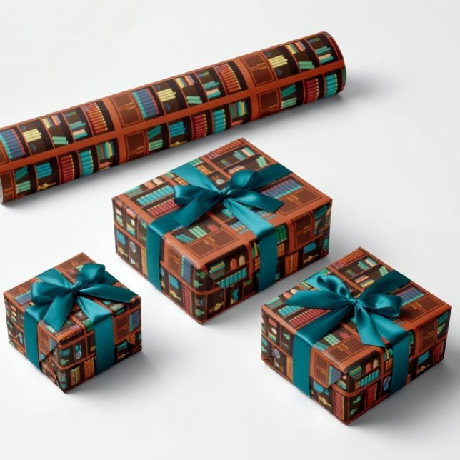 Bookshelf-Inspired Wrapping Paper for Book lovers (Creator Uploaded)