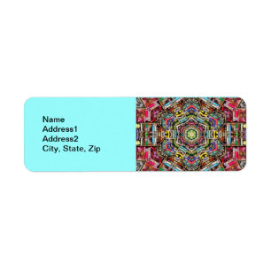 Bookshelf Kaleidoscope Label