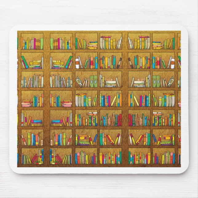 bookshelf pattern mouse pad (Front)