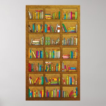Bookshelf Poster by tsg_pictures at Zazzle