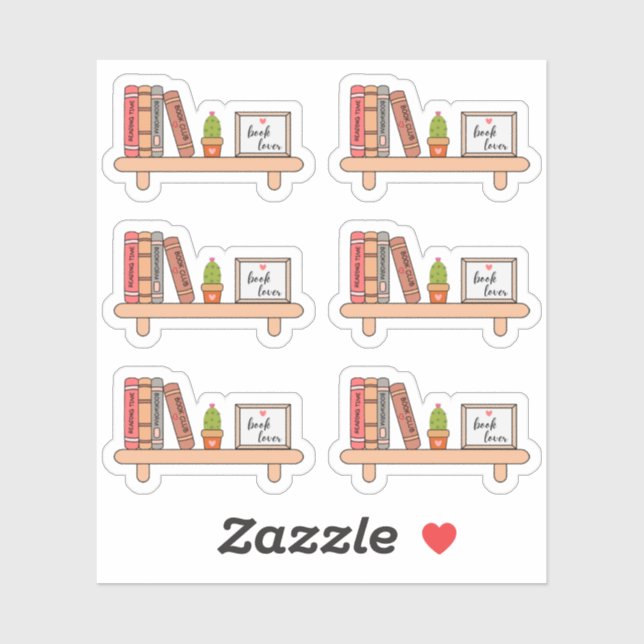 Bookshelf Reading Books Library Bujo Planner Sticker (Sheet)