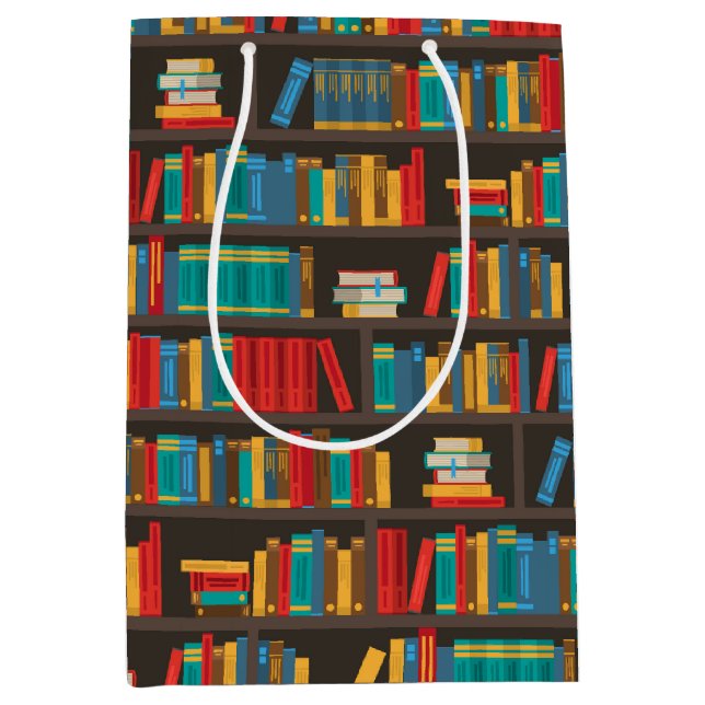 Bookshelf Reading Love Medium Gift Bag (Front)