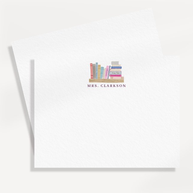 Bookshelf Teacher Note Card Gift for Teacher  (Creator Uploaded)