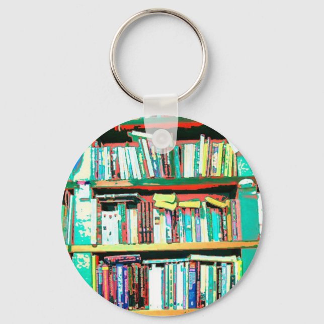 Bookshelves Keychain (Front)