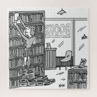 Bookshop Owner Makes Steps from Books Jigsaw Puzzle