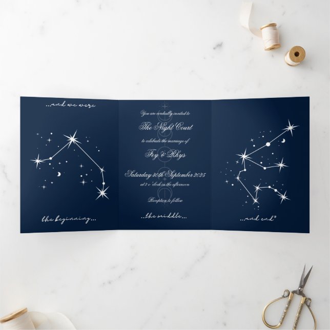  BookTok Romantacy Wedding Invite - Aries/Aquarius (Inside)