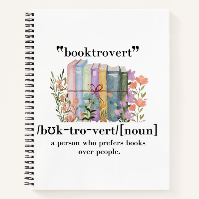 "Booktrovert" Definition Notebook (Front)