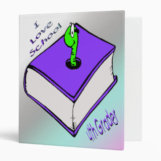 Bookworm 4th Grader Avery Binder