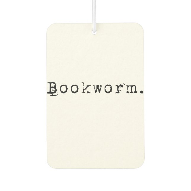 Bookworm Air Freshener (Front)
