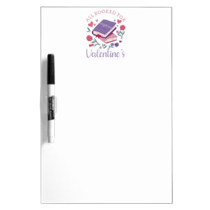 Bookworm - All Booked For Valentine's II Dry Erase Board