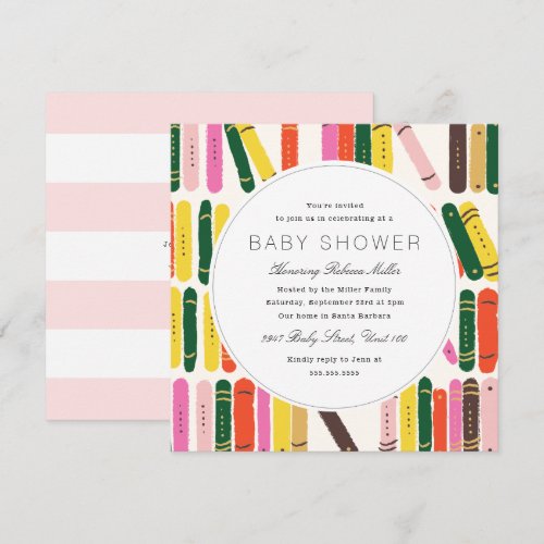Bookworm Baby Shower Invitation