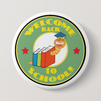 Bookworm- Back to School Button