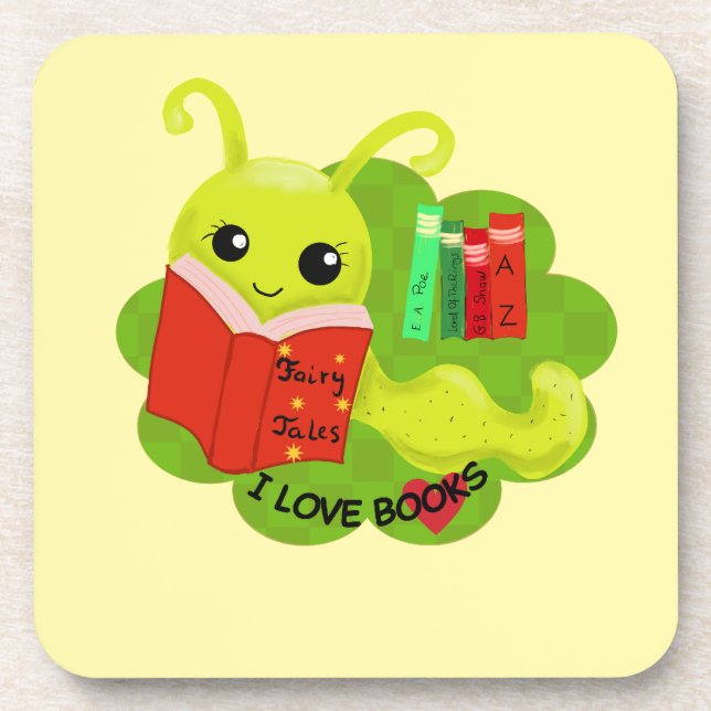 bookworm beverage coaster (Front)