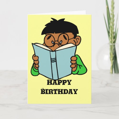 Bookworm birthday card