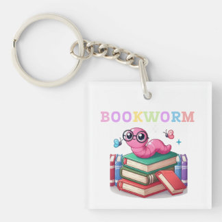 Bookworm Bliss  Keychain