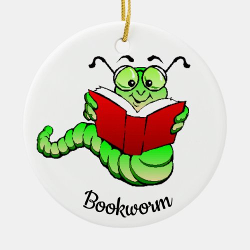 Bookworm Book Lover Reader Design Ornament