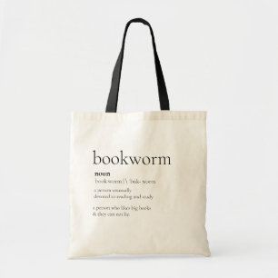 bookworm book lover tote bag