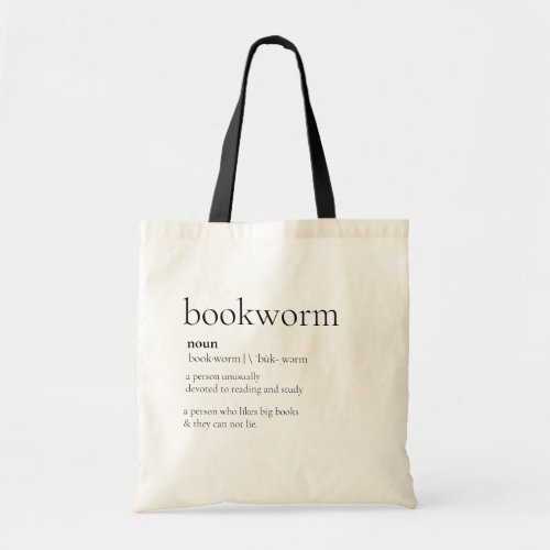 bookworm book lover tote bag