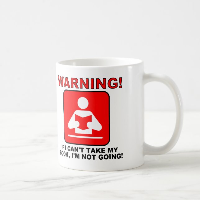 Bookworm Book Lover Warning Funny Mug Travel Mug (Right)