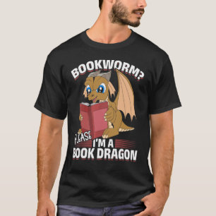 Bookworm Book Reading Fantasy Dragon Cute Book Dr. T-Shirt