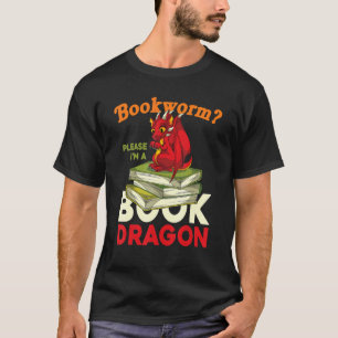 Bookworm Book Reading Librarian Book Dragon T-Shirt