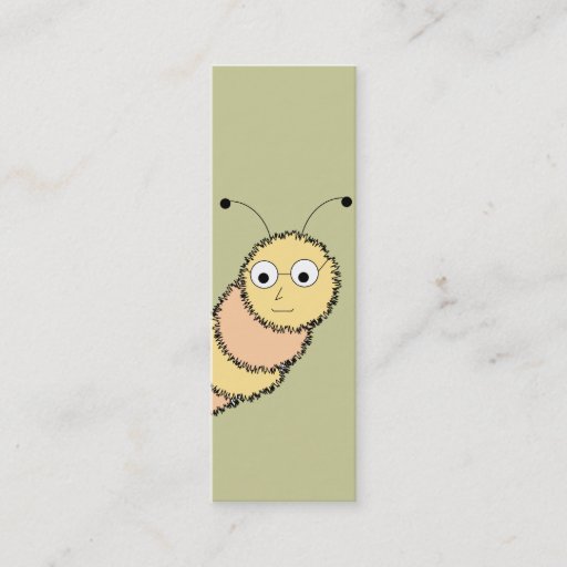 Customizable Bookworm bookmark Business Card