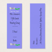 Bookworm bookmark to customize and hand out! (Front & Back)