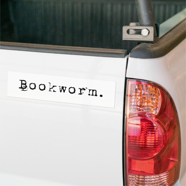 Bookworm Bumper Sticker (On Truck)
