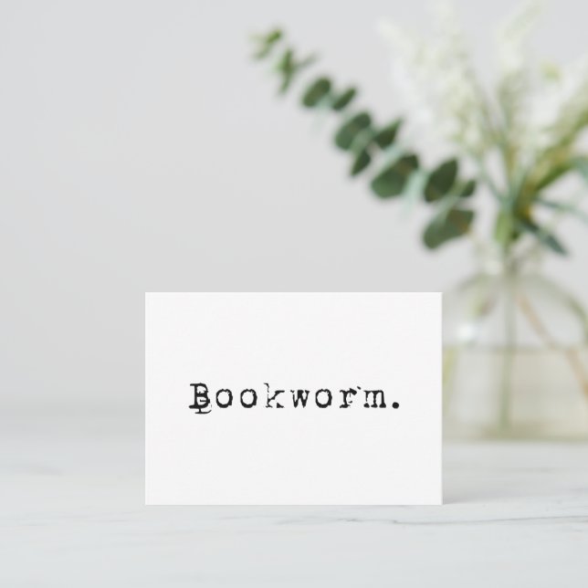 Bookworm Business Card (Standing Front)