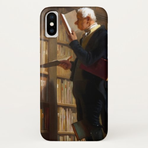 Bookworm Carl Spitzweg Art iPhone X Case