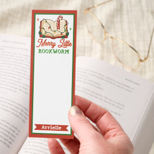 Bookworm Christmas Book Club Bookmarks
