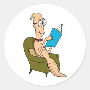 Bookworm Classic Round Sticker