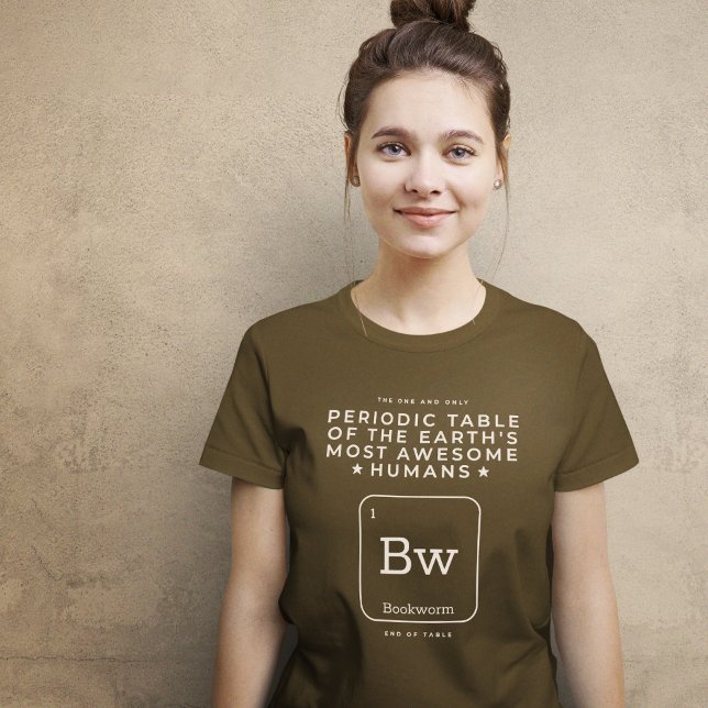 Bookworm Clever Periodic Table T-Shirt (Bookworm Clever Periodic Table T-Shirt)