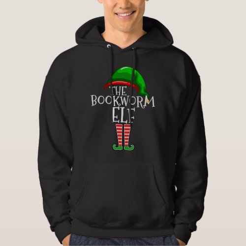 Bookworm Elf Matching Family Christmas Reading Hoodie