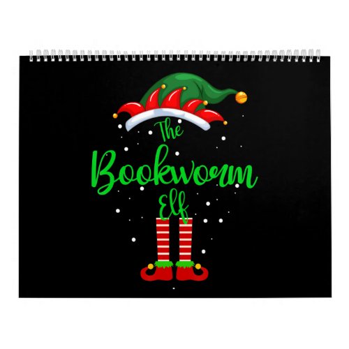 Bookworm Elf Matching Family Group Christmas Party Calendar