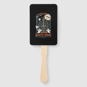 Bookworm Halloween Shirt Haunted Library Hand Fan