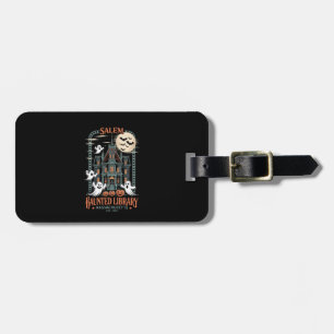 Bookworm Halloween Shirt Haunted Library Luggage Tag