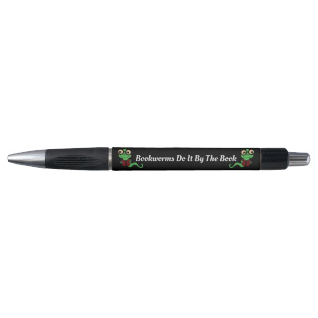 Bookworm Humor Black Pen (Front)