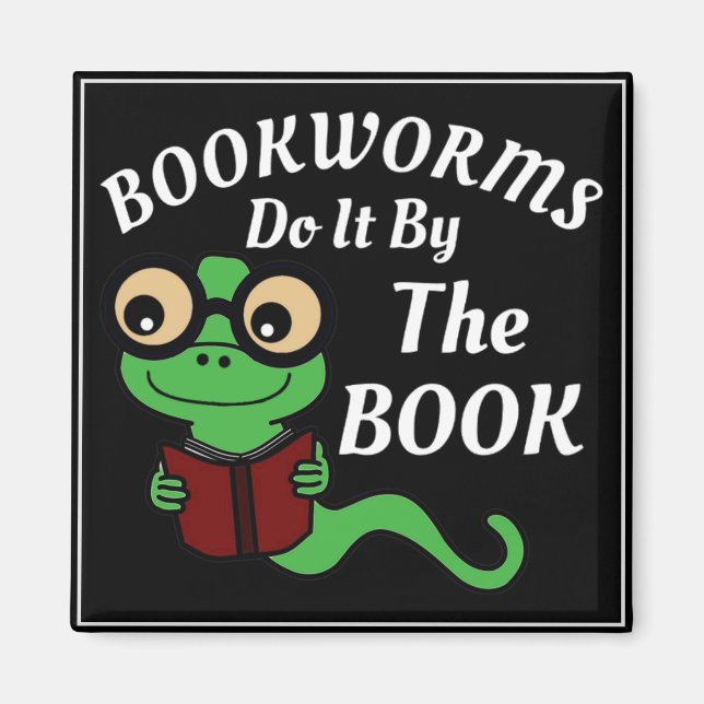 Bookworm Humor Magnet (Front)