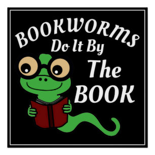 Bookworm Humor Poster