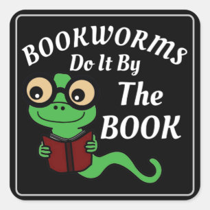 Bookworm Humor Square Sticker